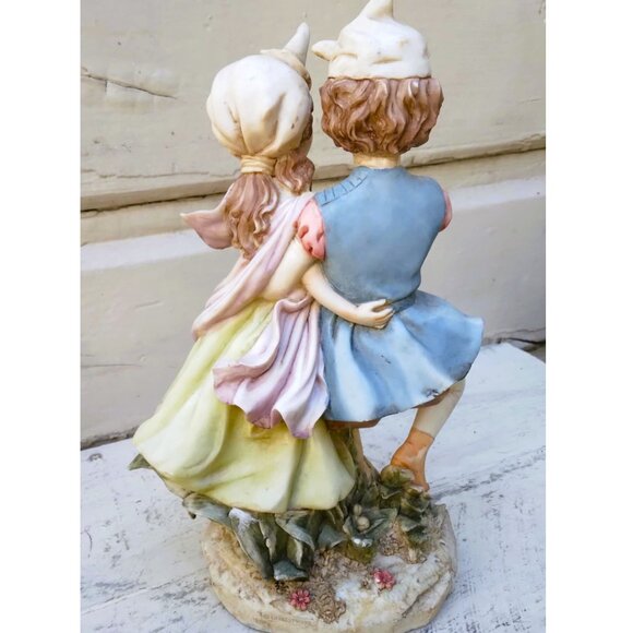 Vintage Heavy Duty Poly Resin Victorian Courting/Dancing Young Romantic Couple - Picture 2 of 10